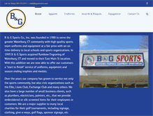 Tablet Screenshot of bgsportsinc.com